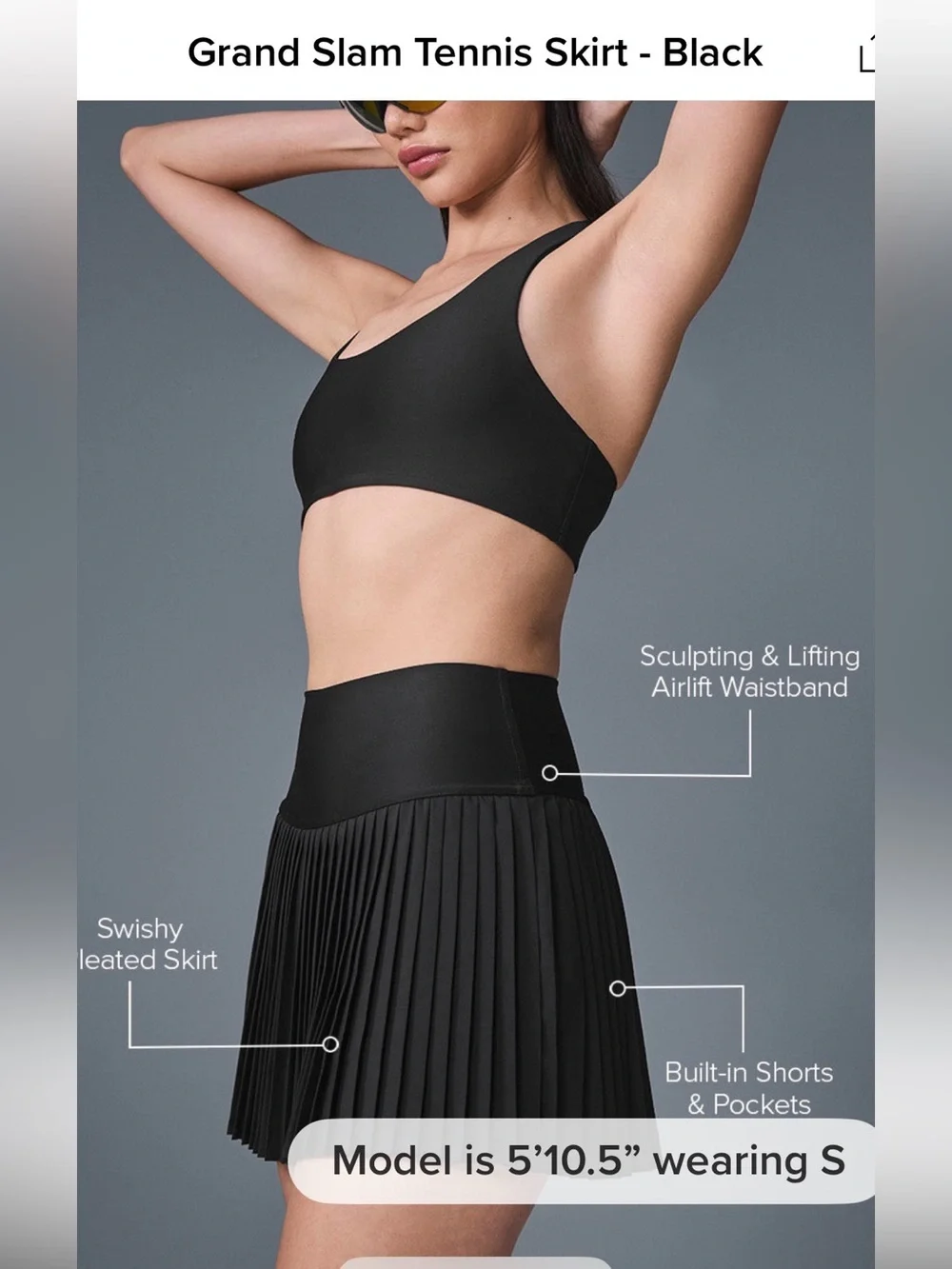 ALO Yoga Grand Slam Tennis Skirt-EUC!!